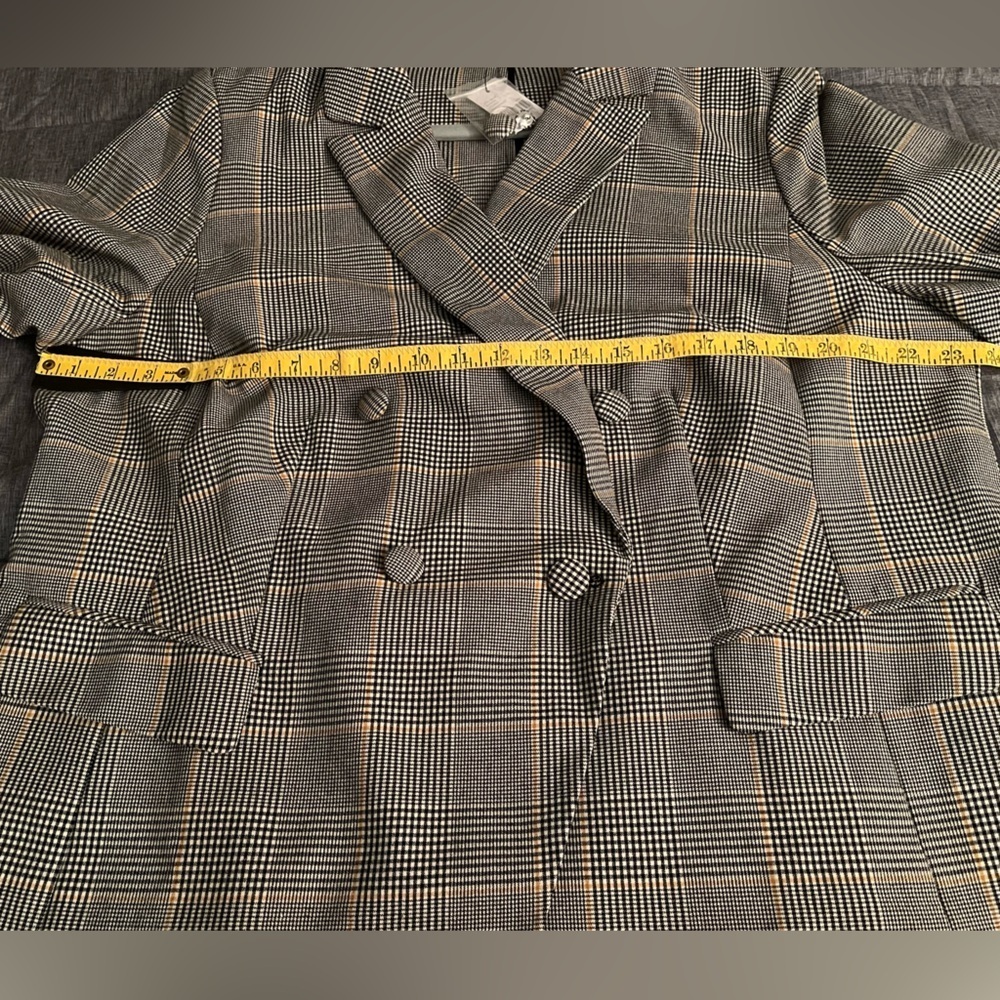NWT Lane Bryant Double Breasted Plaid Blazer in Bastille Plaid Sz 18 - Picture 11 of 13